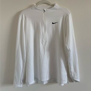 Nike Dri-Fit Quarter Zip Pullover Large White